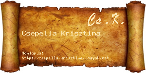 Csepella Krisztina névjegykártya