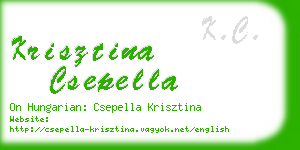 krisztina csepella business card